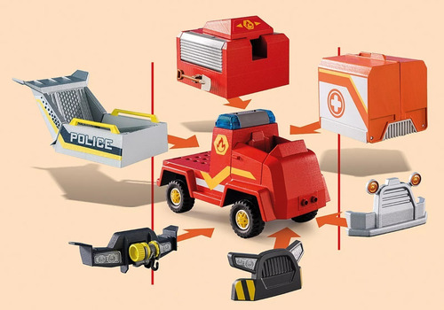Juego Playmobil Duck On Call Vehículo De Emergencia Bomberos Cantidad de piezas 32