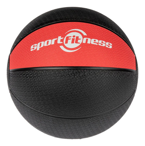 Balón De Rebote Con Peso Kg Rbmb001 Sportfitness Color Negro/rojo