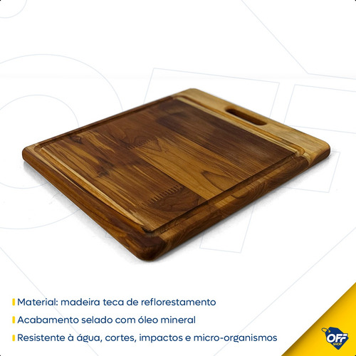 Tabua De Corte Retangular Frio Churrasco Carne Rustica 38x33