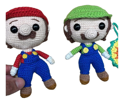 Amigurumis Mario Y Luigi, Fabricado A Mano 100% Algodon