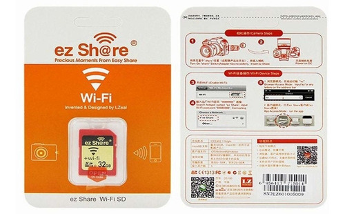 Memoria Wifi Sd 32gb Clase 10 + Wifi Wireless Ez Share Sdhc