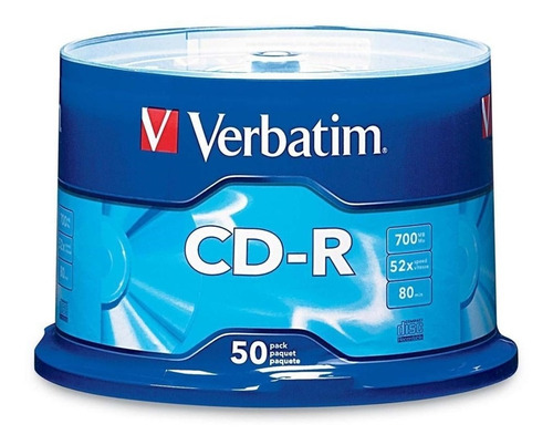 Cd-r Verbatim 94691 52x 80 Min 700 Mb 50 Discos
