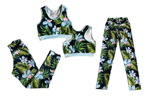 Imagen 3 de 5 de Calza Deportiva Lycra Estampada Completa Ohana Mujer Bchic