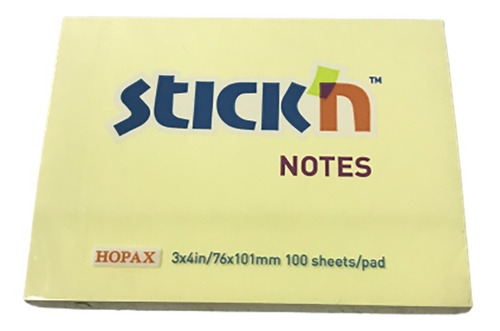 Notas Autoadhesivas Stick's Notes 76x101mm (x100 Hojas)