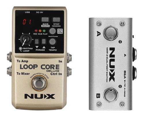 Pedal Loop Core Nux Deluxe Bundle 24 Bit Con Footswitch