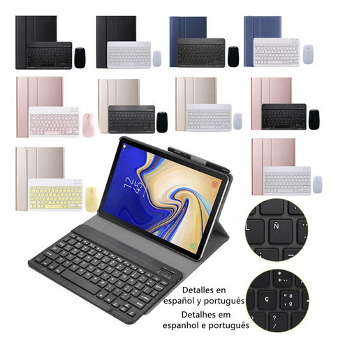 Funda, Teclado Y Mouse For Samsung Galaxy Tab A 8.0 Sm-p200