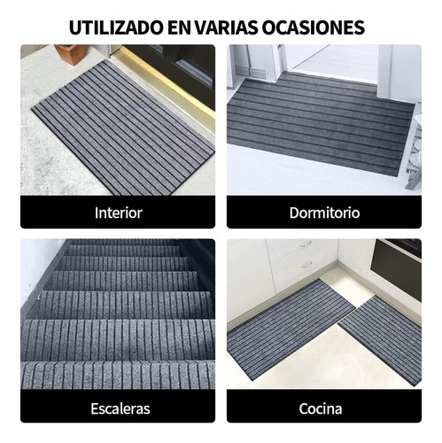 2 Pcs Felpudo Tapete Para Puerta De Antideslizante 50*80cm