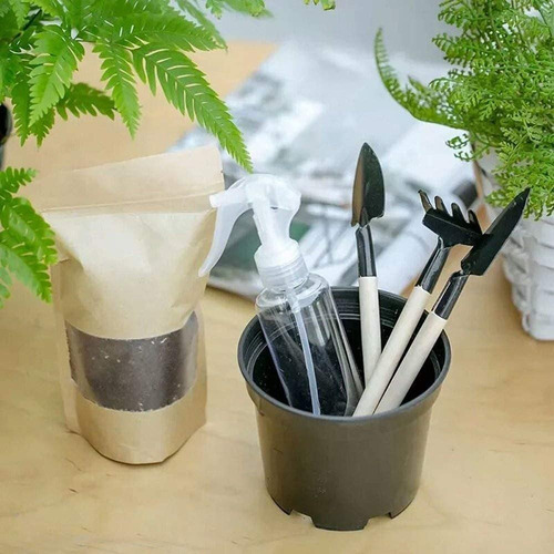 Imagen 6 de 10 de Set De Mini Palitas Y Rastrillo De Jardin 3 Pcs Jardineria