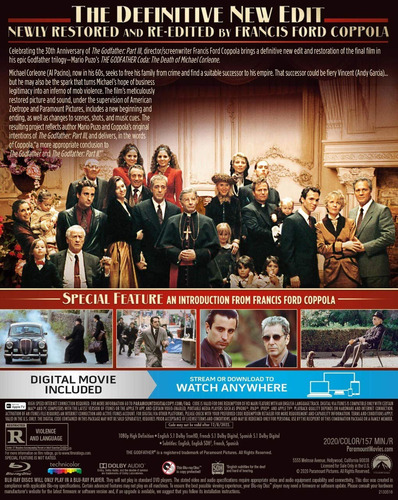 Blu-ray The Godfather Coda / El Padrino Coda (1990)