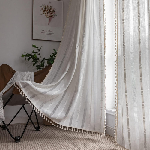 Paneles 2, Cortinas Bohemias De Granja Para Dormitorio, Sala