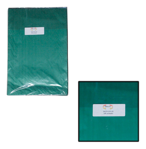Embalagem De Presente Saco Bopp Per Verde 100uni. 20x29 Pp22