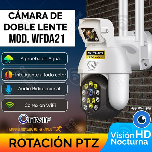 Imagen 2 de 10 de Cámara Doble Lente Domo Ip Wifi Para Exterior Robótica Fhd