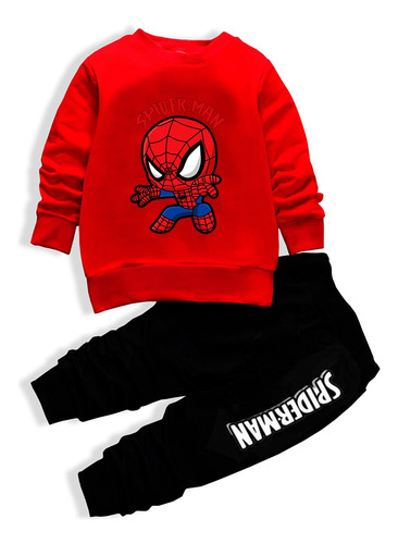 Sudadera De Niño Conjunto 2pz Sudadera Y Pans Mod Spiderman
