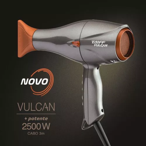 Secador de Cabelo Profissional Taiff Vulcan 2500W 127V Prata