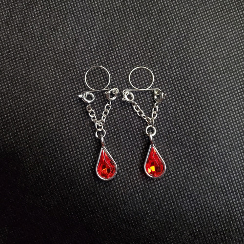 Par Piercing Pezón Nipple Colgante Falso Aro Argolla C