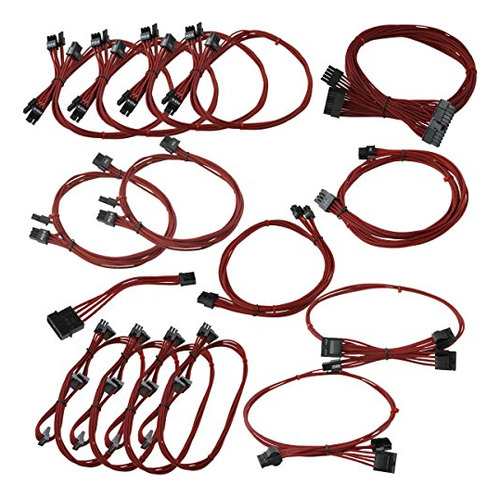 Pack Cable De Alimentacin Evga Red Gs 850/1050/1000w