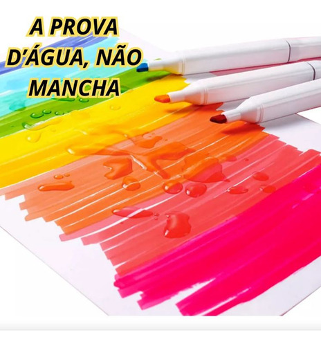 120 Marcadores Permanentes De Ponta Dupla De Cores !