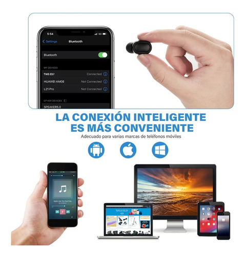 Imagen 2 de 7 de Ariculares Inalambricos Con Bluetooth 5.0 Visualización Led