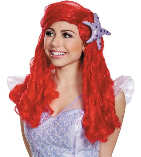 Peluca Para Mujer Ariel Halloween 