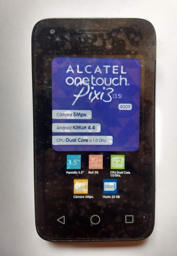 Celular Alcatel Pixi 3 4009a Negro Para Refacciones