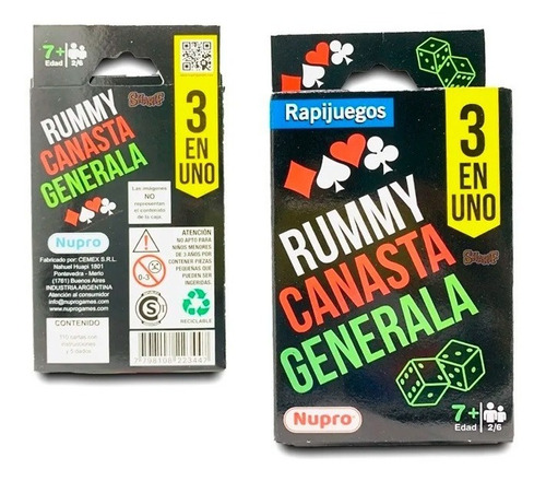 Rapi Rummy Canasta Generala 3 En 1 5007 E.full