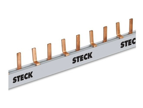 Barra Bifásica 80a 220/440v 2x6 Polos Din Steck S2f210b