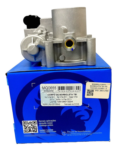 Corpo De Borboleta Tbi Voyage 1.0 8v Flex 2011 A 2016 Mq0655