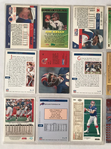 25 Cards De Jim Kelly Buffalo Bills Tarjetas E Inserts Nfl (Usado)
