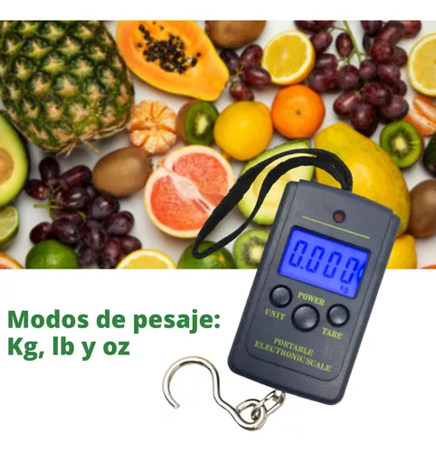 Hopemob Bascula Digital Portatil De Viaje 40kg Pesar Maletas Mandado Pesca  Medidor De Peso Gancho Con Pantalla Lcd