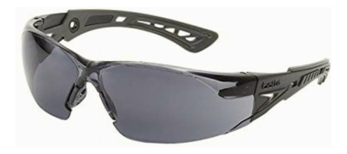 Bolle Safety Rush+ Safety Glasses, Black & Grey Frame, Smoke