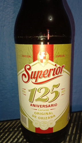 Antigua Botella Cerveza Superior 125 Aniversario (Usado)