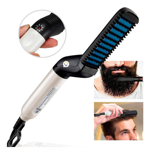 Plancha Alisadora Barba Cabello Cepillo Eléctrico Hombre Ly5