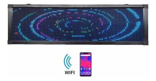 Letrero Led Programable Rgb Por Wifi 135x40cm P/publicidad