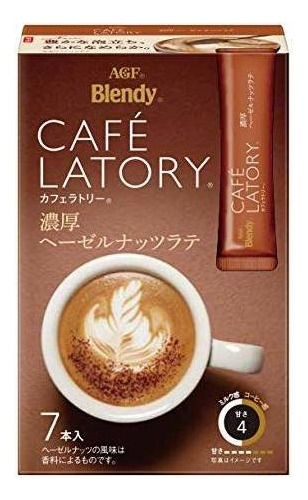 Agf Blendy Cafelatory Hazelnut Latte Net Wt.2.47oz
