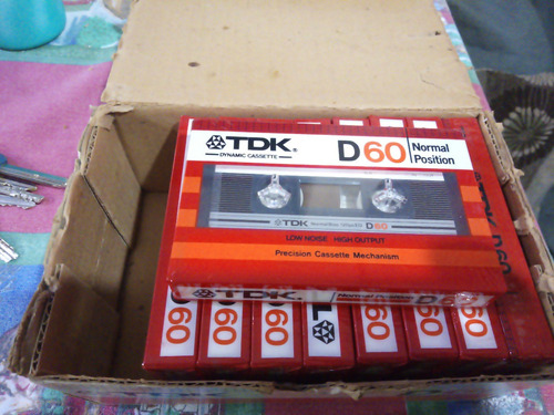Caja 9 Cassettes Tdk D60 - Nuevos