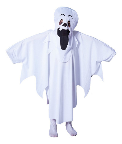 Disfraz De Halloween Blanco De Fantasma Para Niños (4-6y)