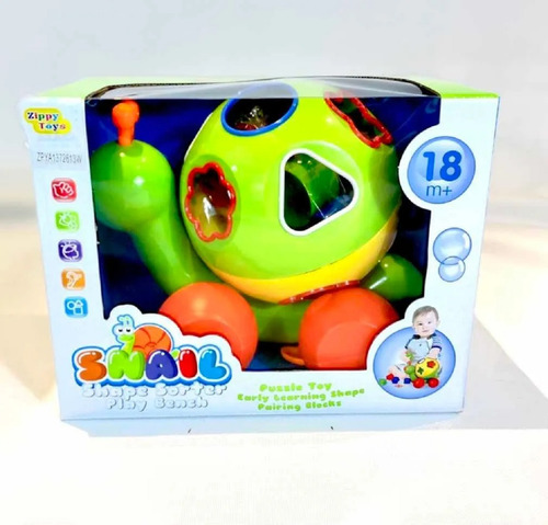 Juguete Bebe De Encastre Arrastre Caracol  Formas Babymovil