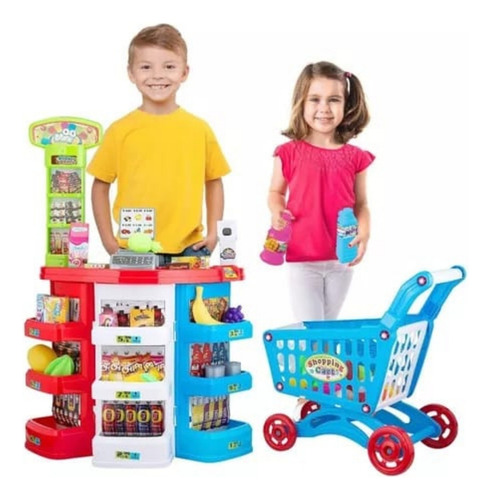 Mini Super De Juguete Para Niños Infantil Color Multicolor