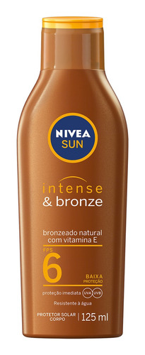 Bronzeador Intense & Bronze Fps 6 Nivea Sun Frasco 125ml