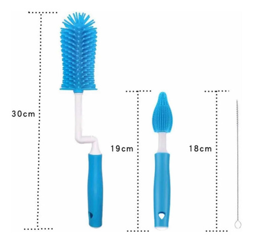 Cepillo Para Biberones Mamilas, Set De 3 Piezas