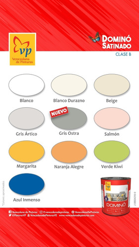 Pintura Satinada Galón Dominó Plástico Vp Azul Inmenso