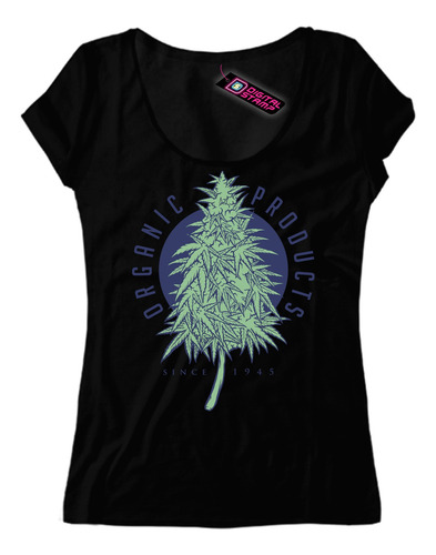 Remera Mujer Cannabis  Organic Products Can18 Dtg Premium