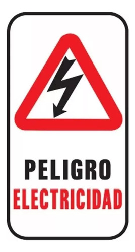 Cartel Peligro Electricidad 20x36 Centimetros Señalización Industrial Hecho En Poliestireno De Alto Impacto Buena Visibilidad Ideal Para Uso En Fabricas Industrias Y Comercios
