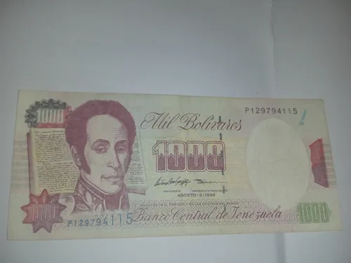 Billete De 1 Mil Bolívares De 1998 Usado Fuera D Circulacion (Usado)