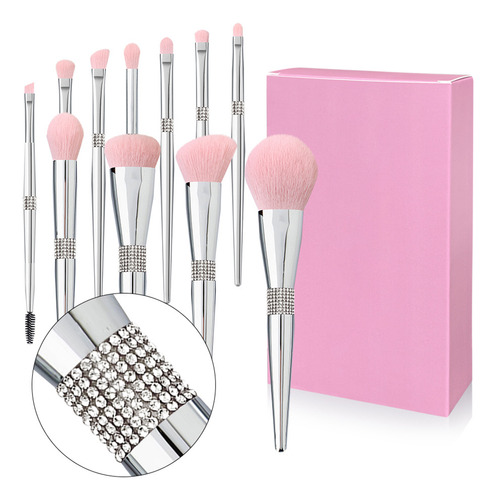 Set De Cepillos De Maquillaje Portátiles De 11 Piezas Para M