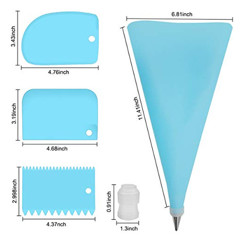 Bolsa De Silicona Para Glaseado, Bolsa Reutilizable Para Pas