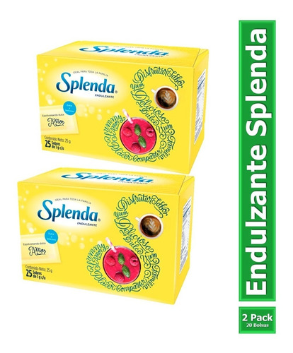 Splenda Endulzante 2 Cajas X25 Sobres