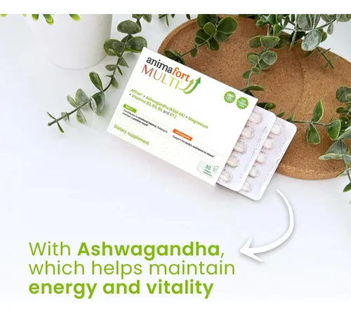 Suplemento Ashwagandha Ksm-66 Y Azafrán Animafort 30 Cápsula