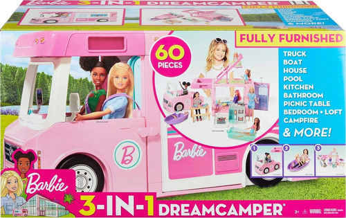 Barbie Camper. Dreamcamper 3 En 1. Mattel