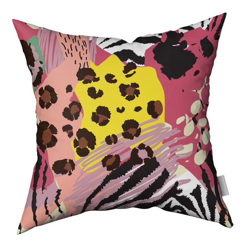 Imagen 3 de 3 de Combo Almohadones Almohadón Leopardo Vellon Desmontable